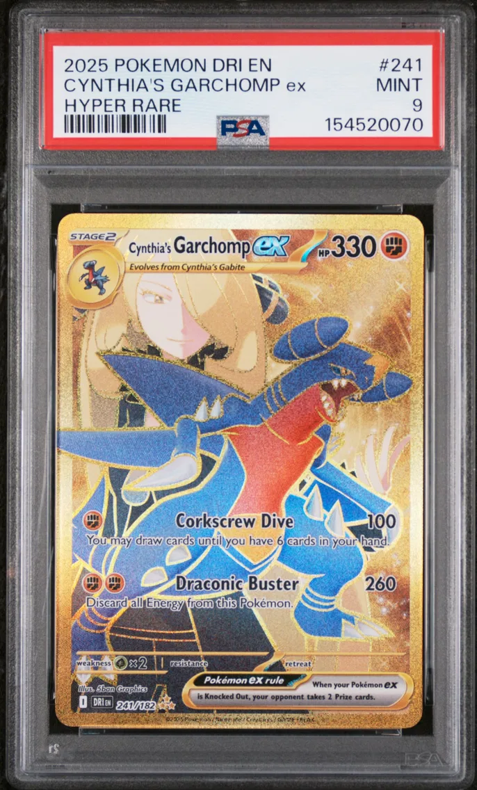 2025 #241 Cynthia's Garchomp EX PSA 9 Dri EN-Destined Rivals