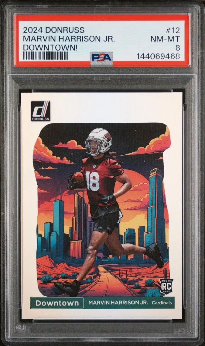 2024 #12 Marvin Harrison Jr. PSA 8 Panini Donruss Downtown!
