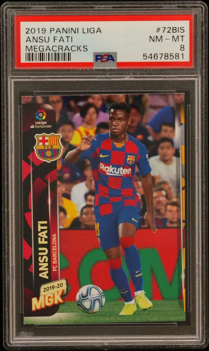 2019 #72BIS Ansu Fati PSA 8 Panini Liga Megacracks