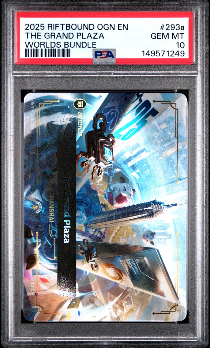 2025 #293a The Grand Plaza PSA 10 Riftbound: League of Legends Ogn-Origins