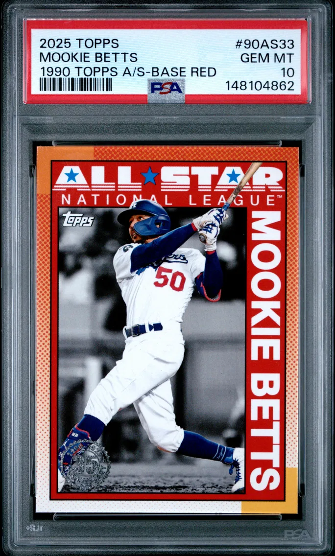 2025 #90AS33 Mookie Betts PSA 10 Topps 1990 Topps All-Star