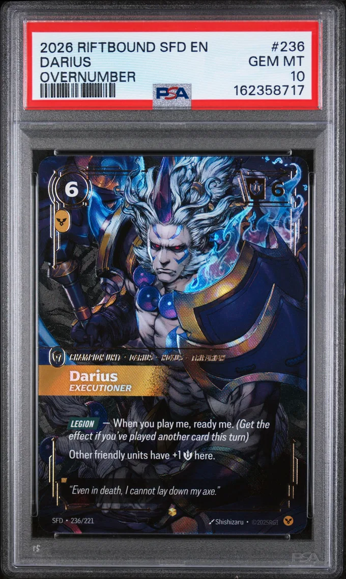 2026 #236 Darius - Executioner PSA 10 Riftbound: League of Legends Sfd-Spiritforged