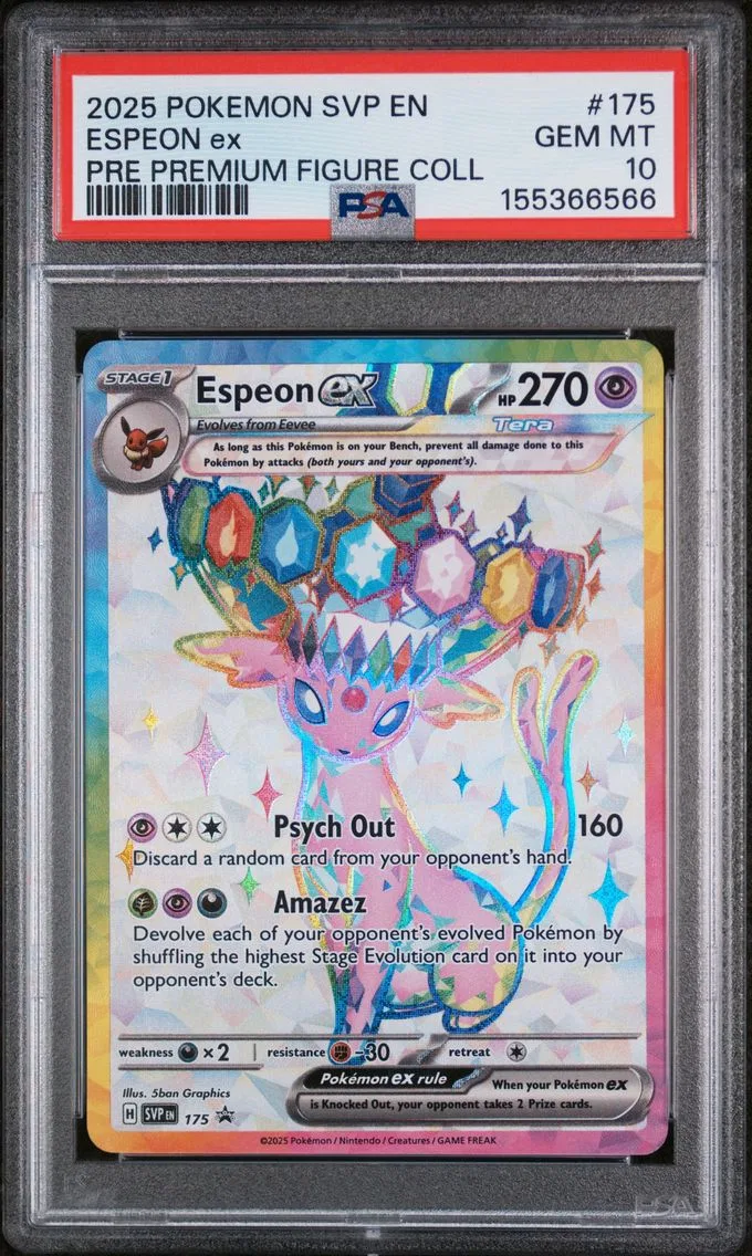 2025 #175 Espeon EX PSA 10 Svp EN-SV Black Star Promo