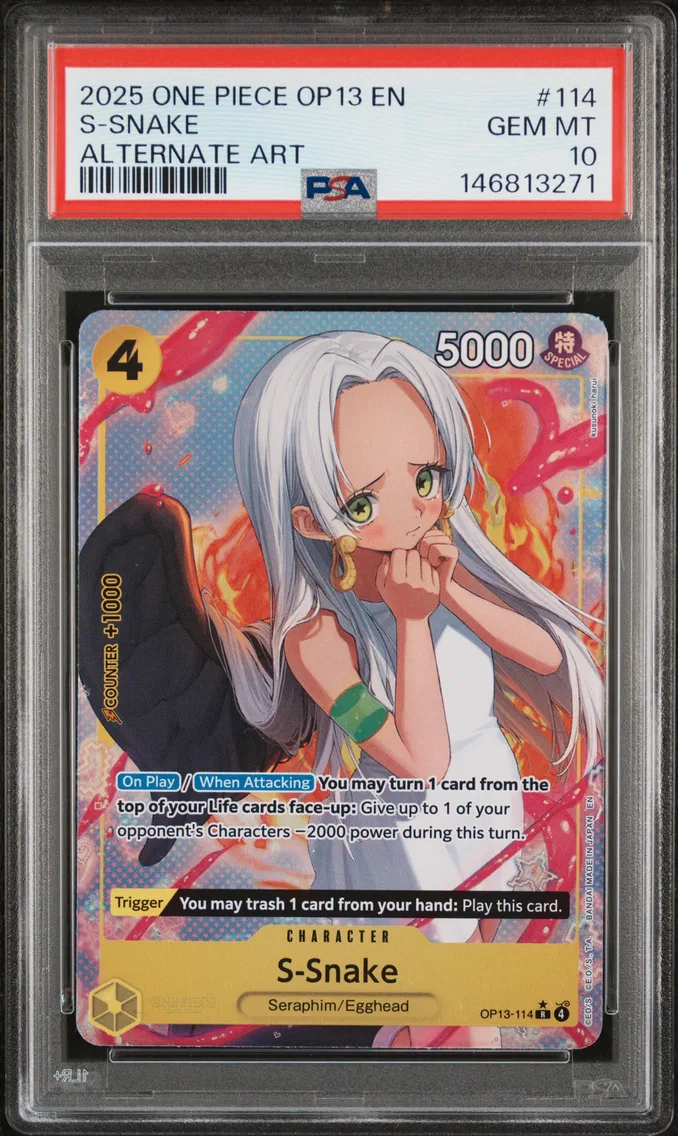 2025 #114 S-Snake PSA 10 One Piece OP13-Carrying on His Will