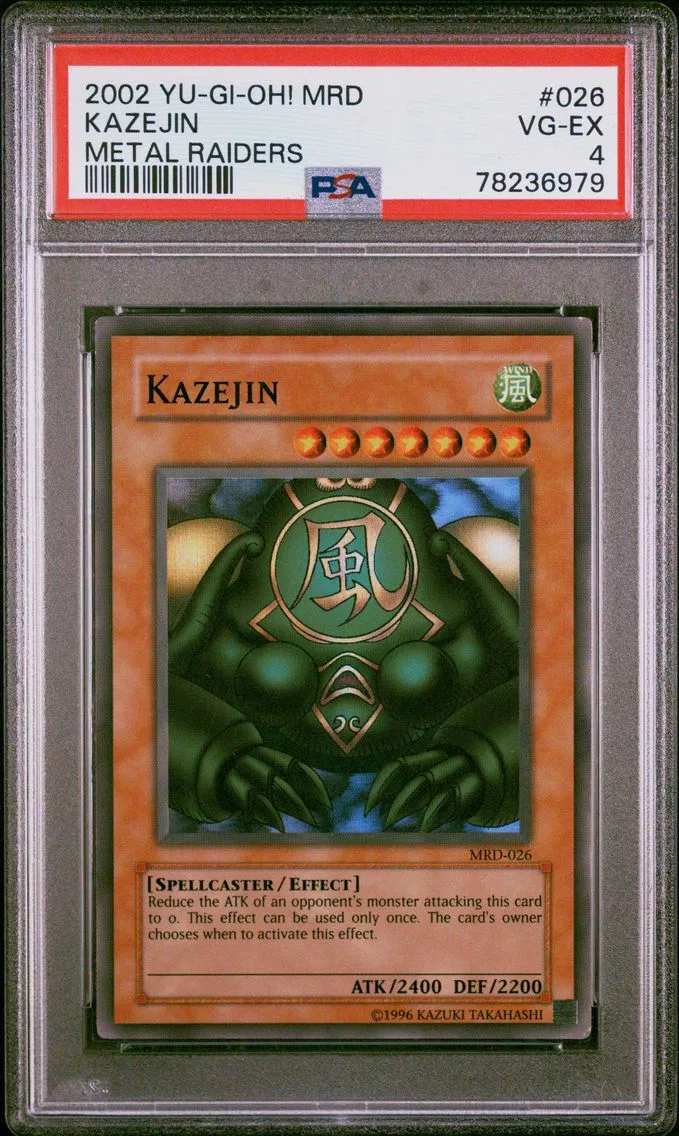 2002 #026 Kazejin PSA 4 YU-GI-Oh! Mrd-Metal Raiders