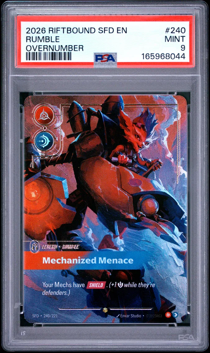 2026 #240 Rumble - Mechanized Menace PSA 9 Riftbound: League of Legends Sfd-Spiritforged