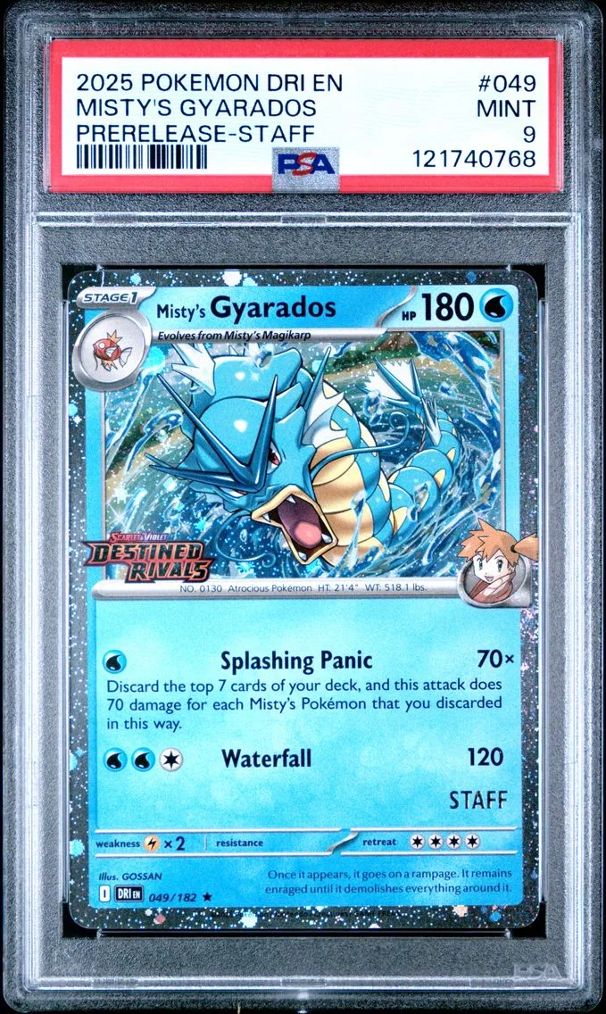 2025 #049 Misty's Gyarados PSA 9 Dri EN-Destined Rivals Pokemon