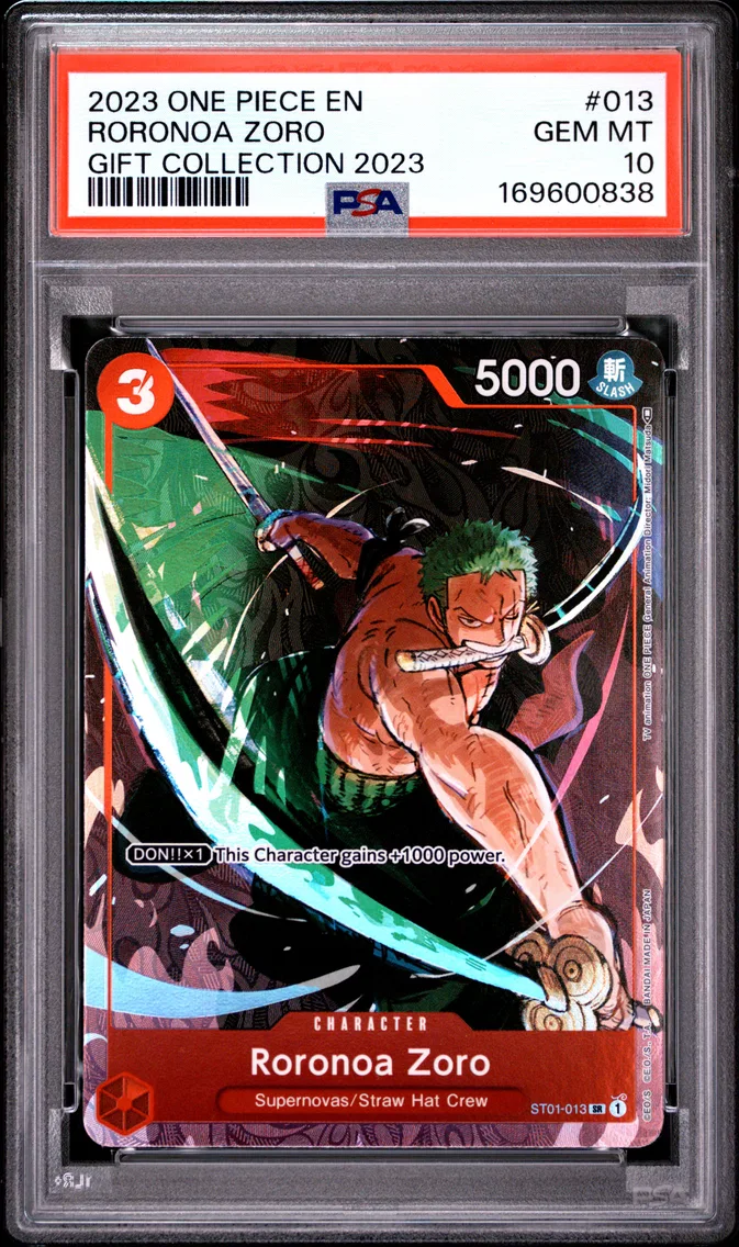 2023 #013 Roronoa Zoro PSA 10 One Piece Gift Collection 2023