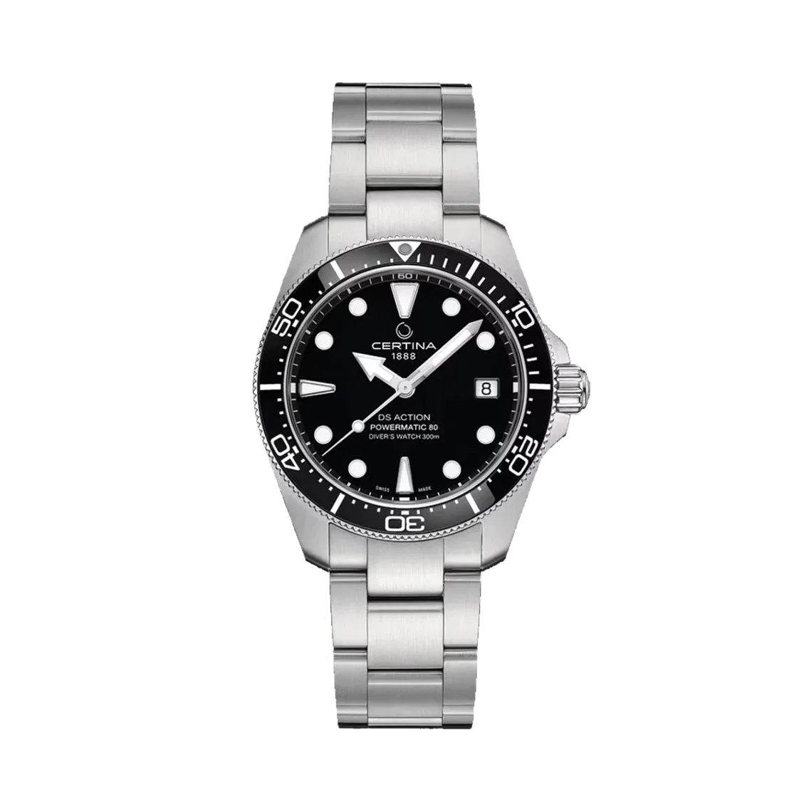 Certina DS Action Diver New DS Concept Extreme Shock Resistance 38mm - Black on Bracelet