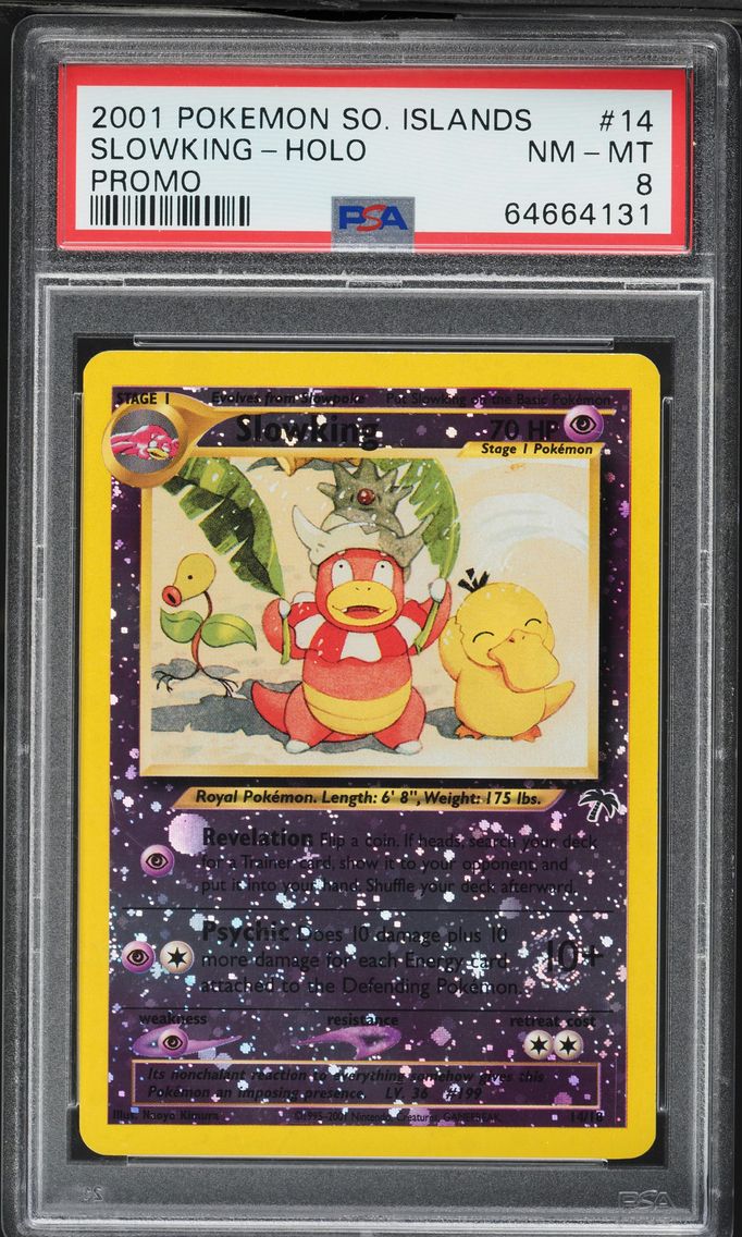 2001 #14 Slowking-Holo PSA 8 Southern Islands Promo Pokemon