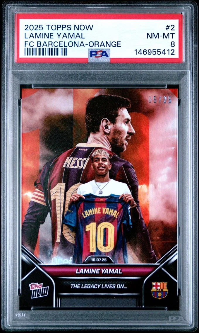 2025 #2 Lamine Yamal PSA 8 Topps