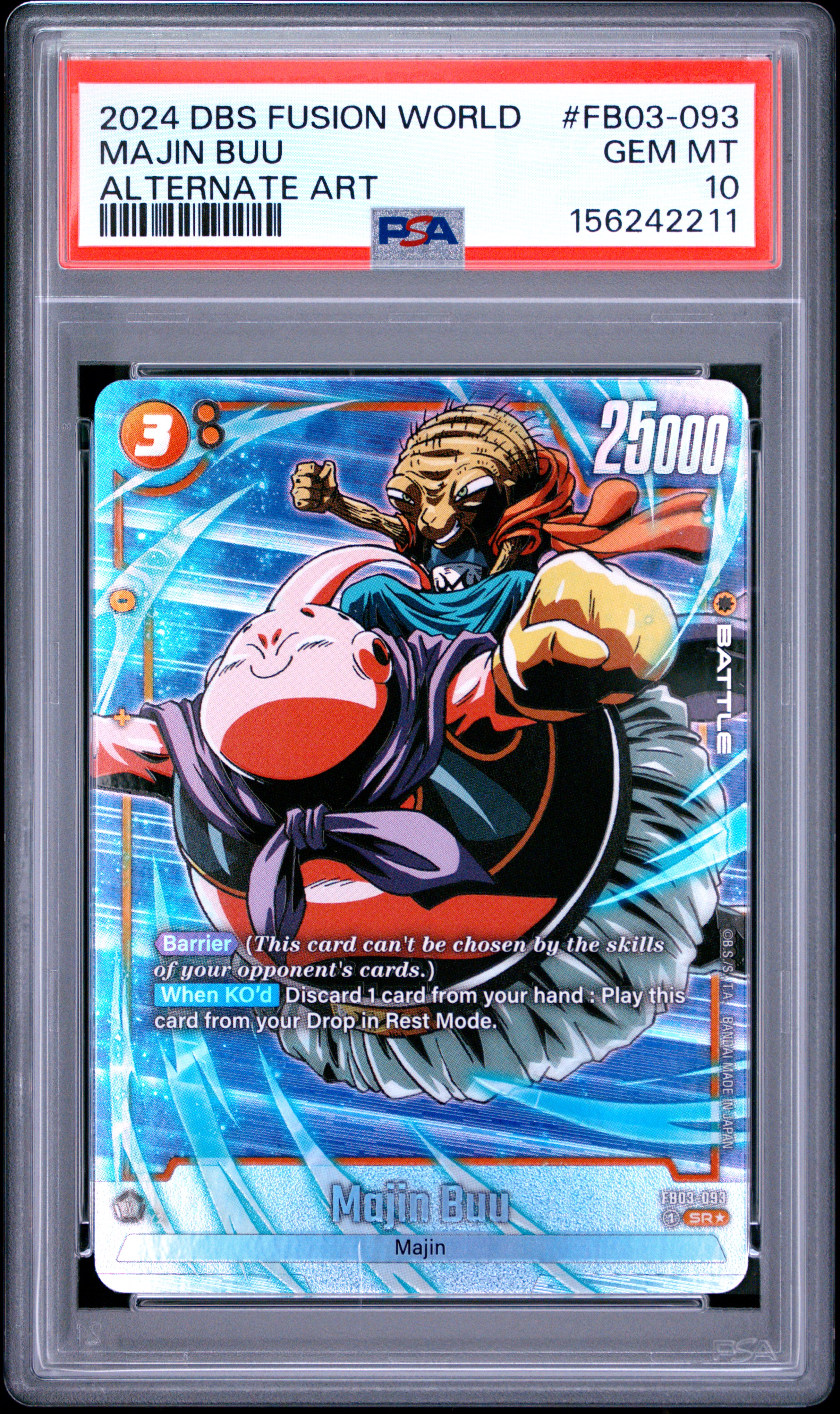 2024 #Fb03-093 Majin Buu PSA 10 Dragon Ball Super Card Game Fusion World Raging Roar