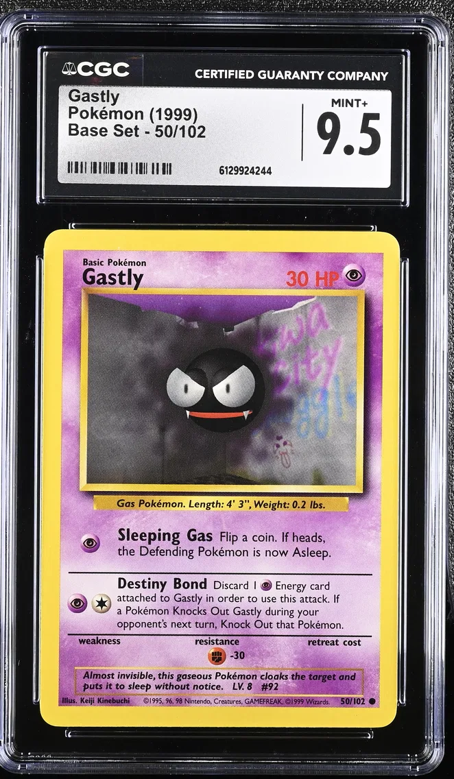 1999 Base Set - Unlimited - English Gastly #50 CGC 9.5