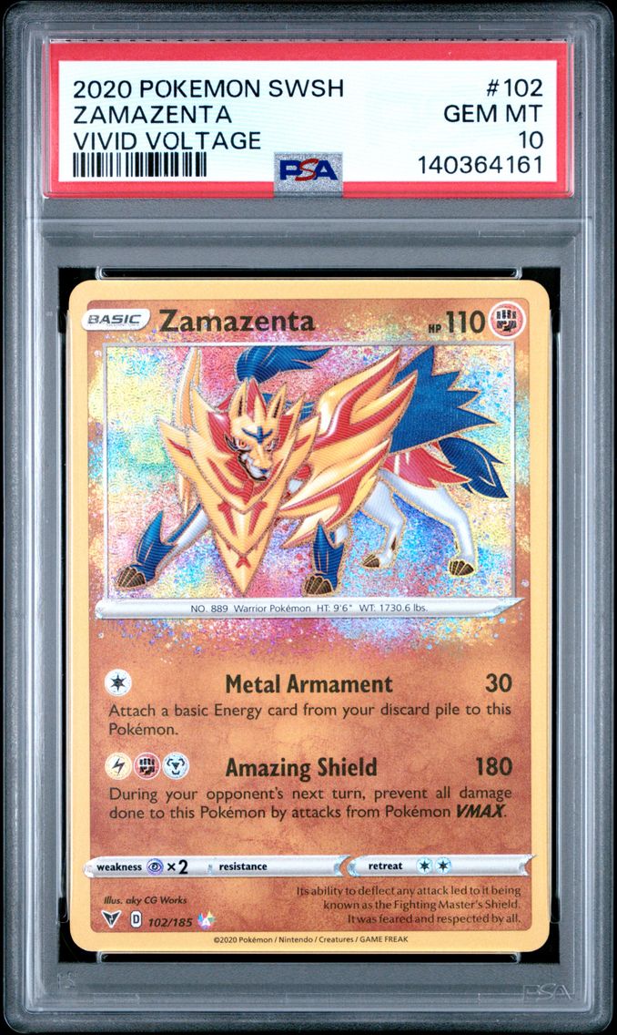 2020 #102 Zamazenta PSA 10 Sword & Shield Vivid Voltage Pokemon