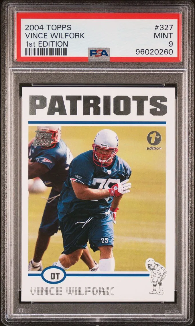 2004 #327 Vince Wilfork 1st Edition PSA 9 Topps