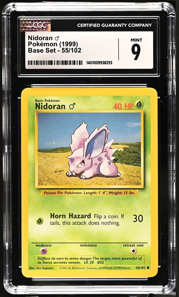 1999 #55 Nidoran �?? CGC 9 Base Set - Unlimited - English