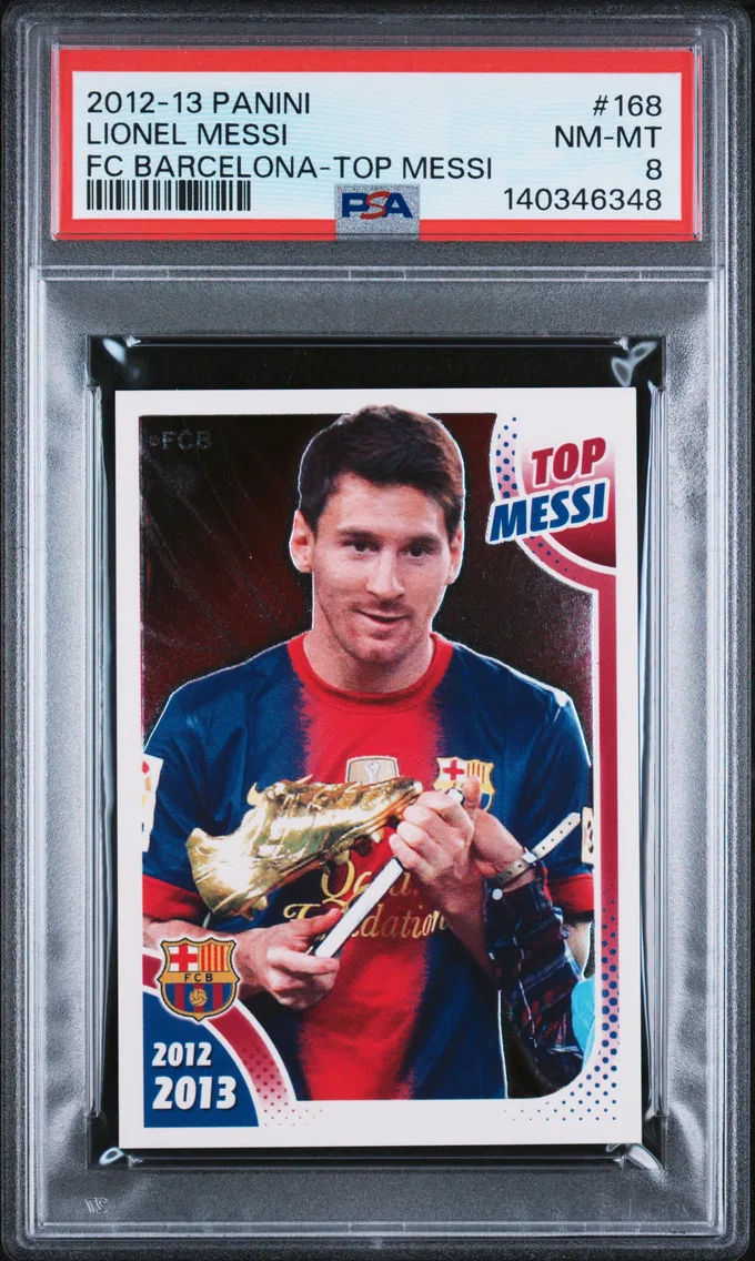 2012 #168 Lionel Messi PSA 8 Panini FC Barcelona