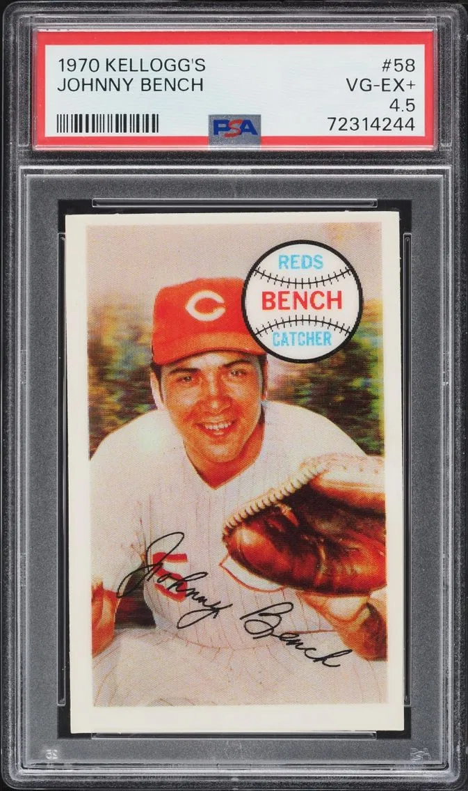 1970 #58 Johnny Bench PSA 4.5 Kellogg's