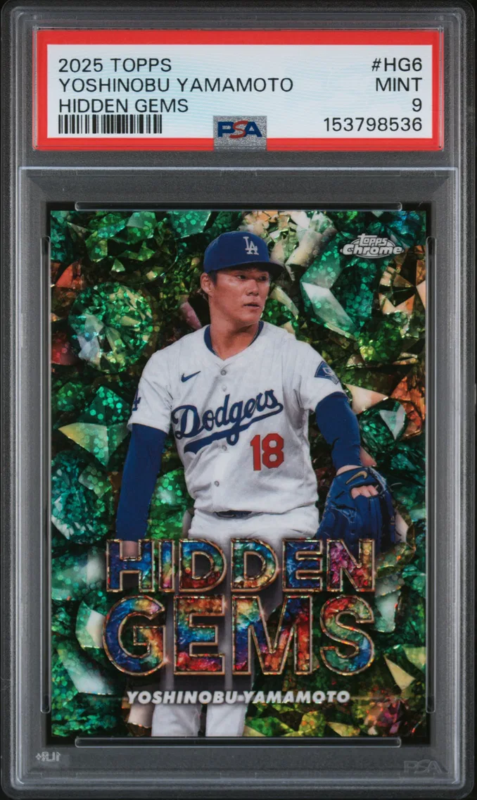2025 #HG6 Yoshinobu Yamamoto PSA 9 Topps Hidden Gems