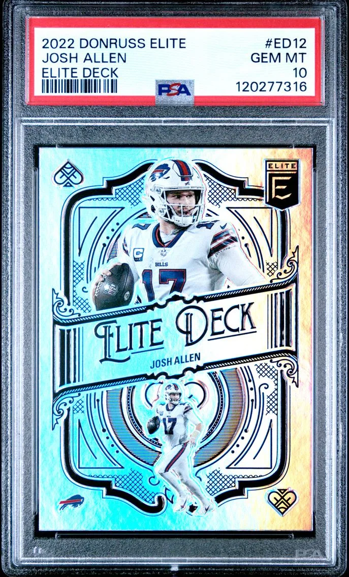2022 #ED12 Josh Allen PSA 10 Panini Donruss Elite Elite Deck