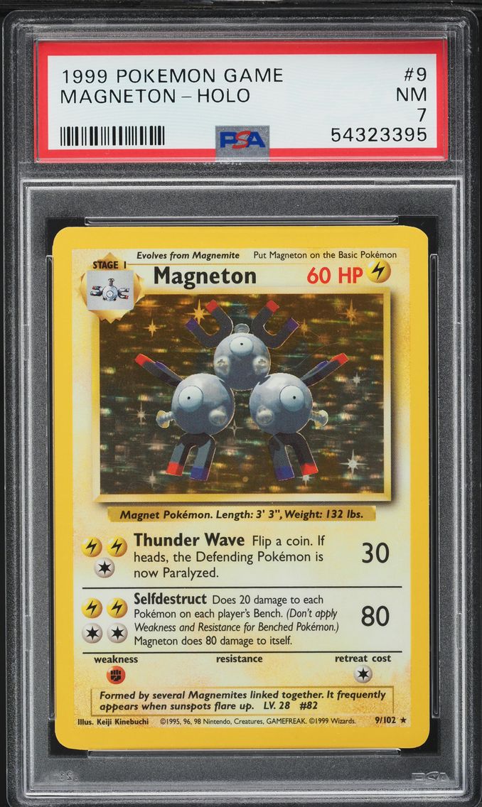 1999 #9 Magneton-Holo PSA 7 Game Pokemon