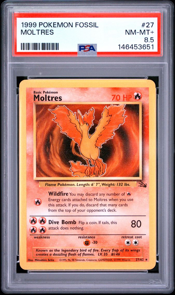 1999 #27 Moltres PSA 8.5 Fossil