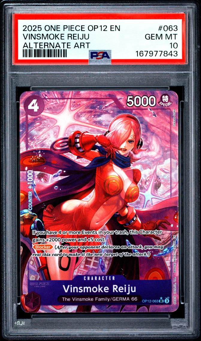 2025 #063 Vinsmoke Reiju PSA 10 One Piece OP12-Legacy of the Master