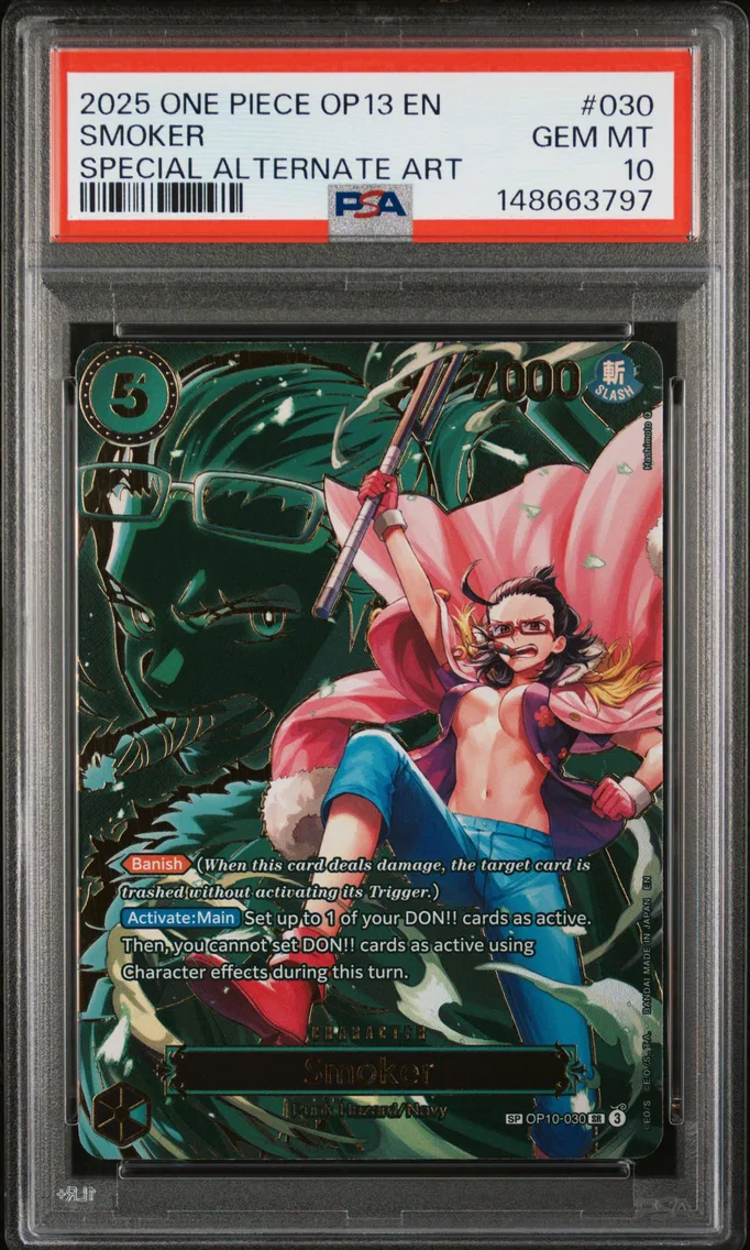 2025 #030 Smoker PSA 10 One Piece OP13-Carrying on His Will