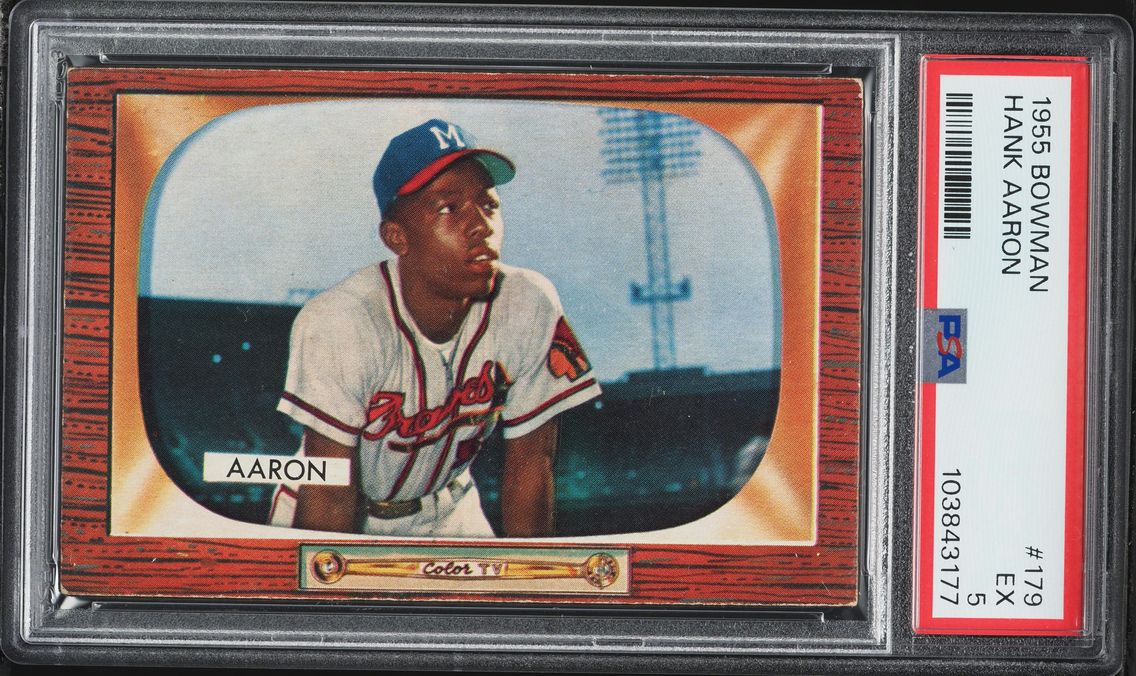 1955 #179 Hank Aaron PSA 5 Bowma