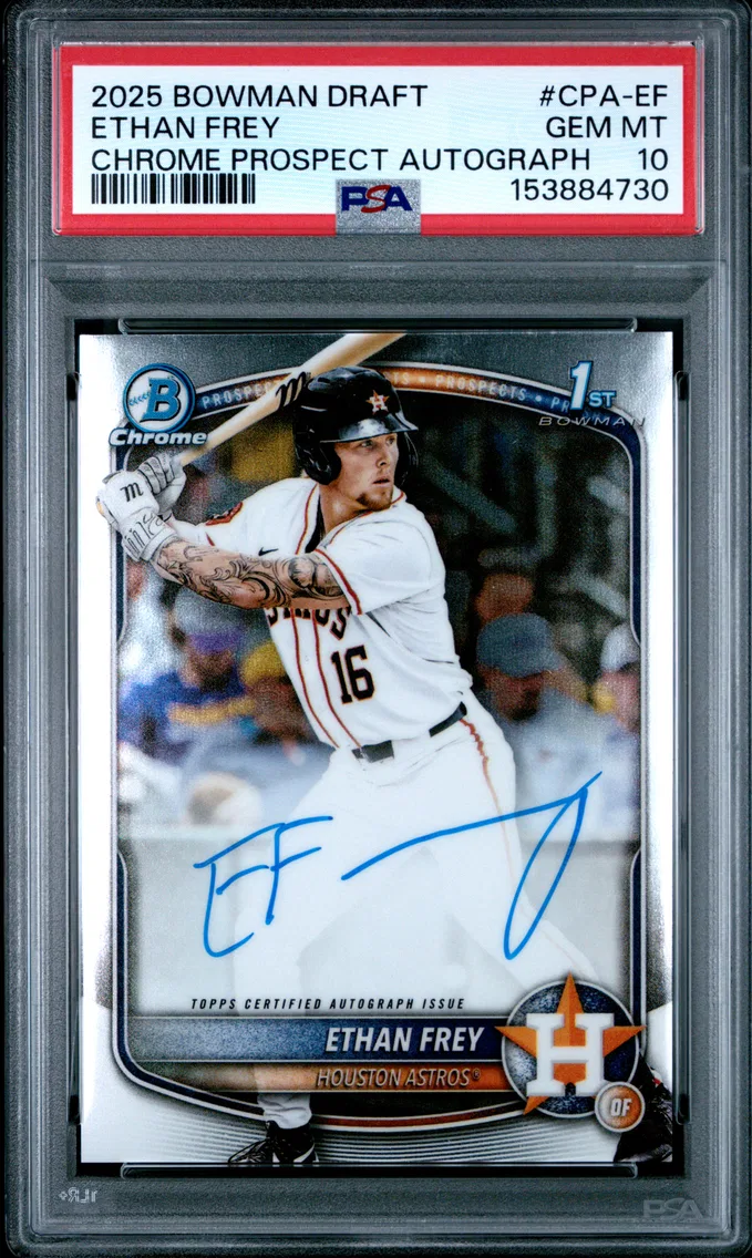 2025 #CPA-EF Ethan Frey PSA 10 Bowman Draft Chrome Prospect Autographs