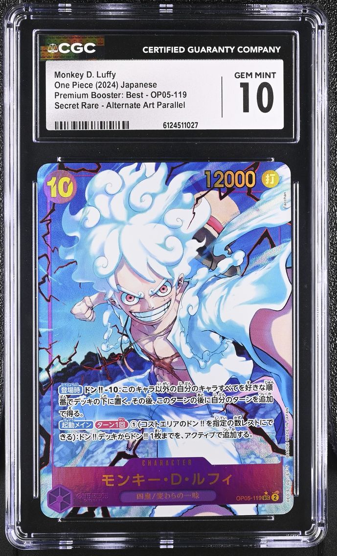 2024 #OP05-119 Monkey D. Luffy CGC 10 Premium Booster: The Best (PRB-01) - Japanese