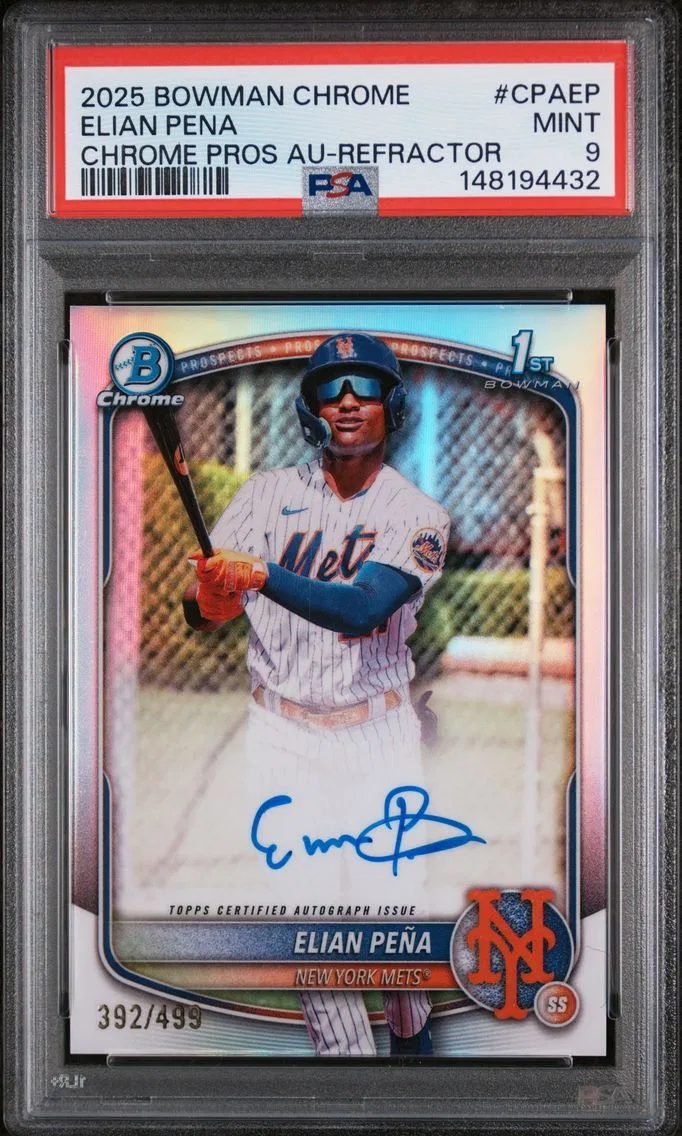 2025 #CPAEP Elian Pena PSA 9 Bowman Chrome Prospect Autographs