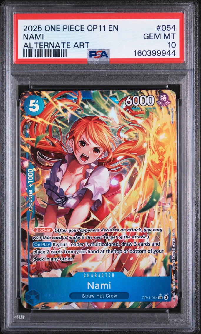 2025 #054 Nami PSA 10 One Piece OP11-A Fist of Divine Speed