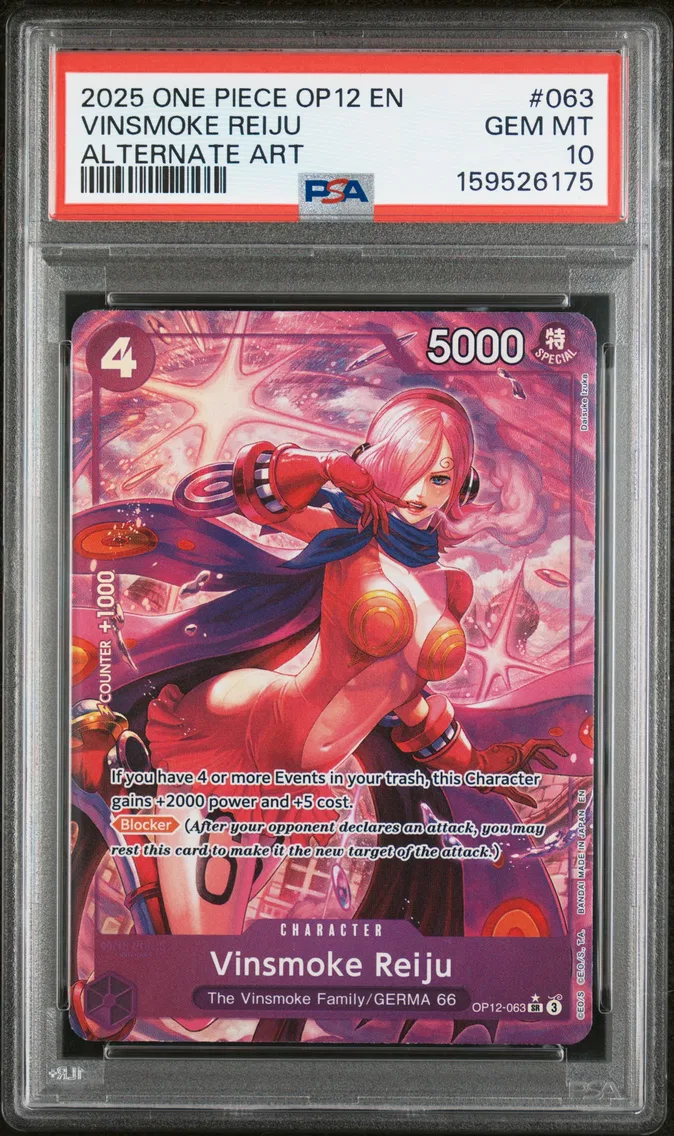 2025 #063 Vinsmoke Reiju PSA 10 One Piece OP12-Legacy of the Master
