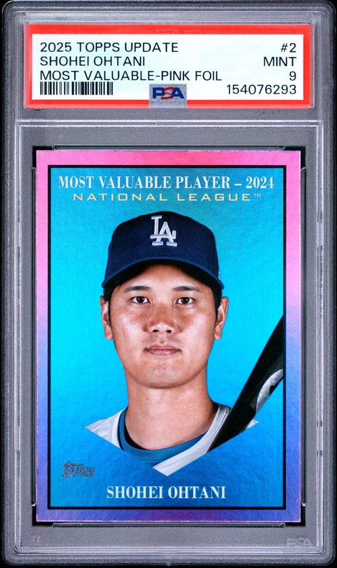 2025 #2 Shohei Ohtani PSA 9 Topps Update Most Valuable