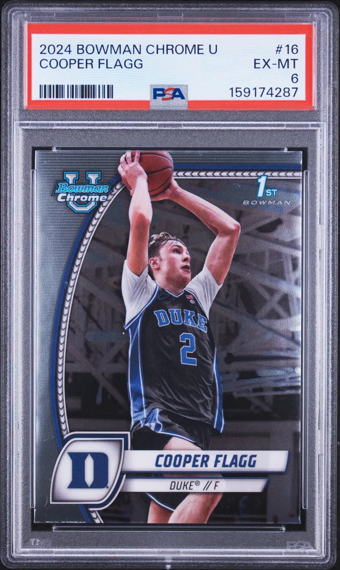 2024 #16 Cooper Flagg PSA 6 Bowman Chrome University