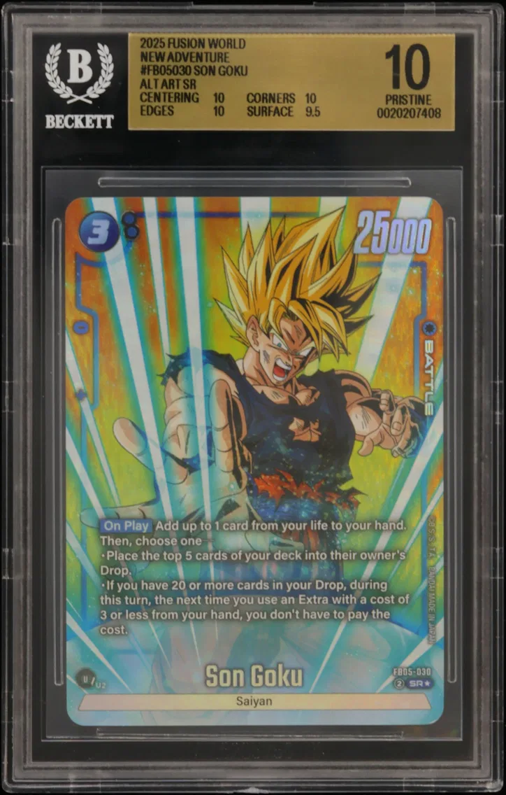 2025 #FB05030 Son Goku  ALT ART SR BGS 10 Dragon Ball Super Card Game Fusion World New Adventure