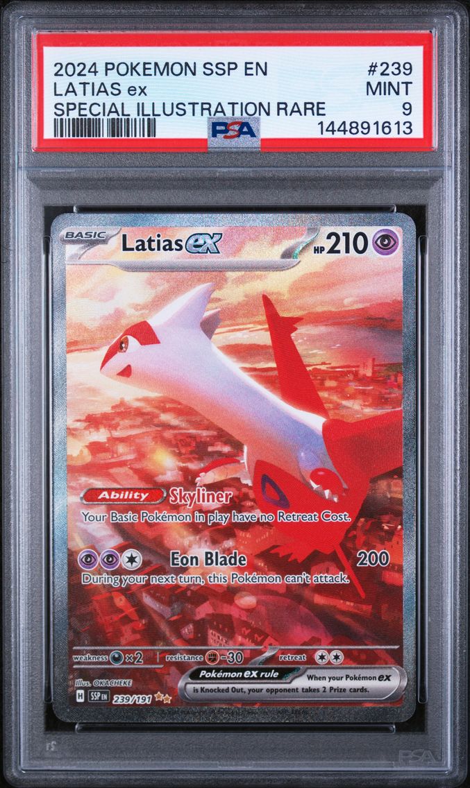 2024 #239 Latias EX PSA 9 Ssp EN-Surging Sparks