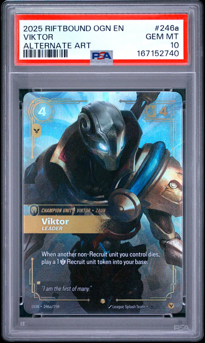 2025 #246a Viktor - Leader PSA 10 Riftbound: League of Legends Ogn-Origins