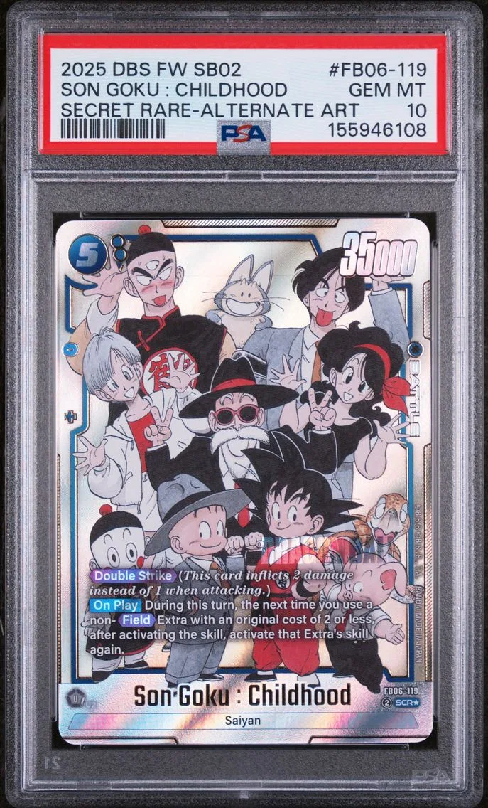 2025 #FB06-119 Son Goku : Childhood PSA 10 Dragon Ball Super Card Game Fusion World Manga Booster 02