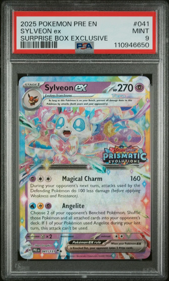 2025 #041 Sylveon EX PSA 9 Pre E