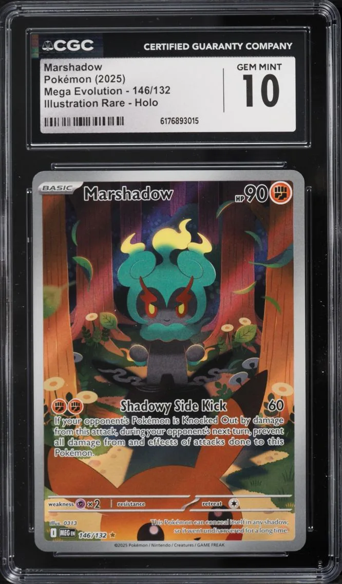 2025 Pokemon Mega Evolution IR Marshadow #146 CGC 10 GEM MINT