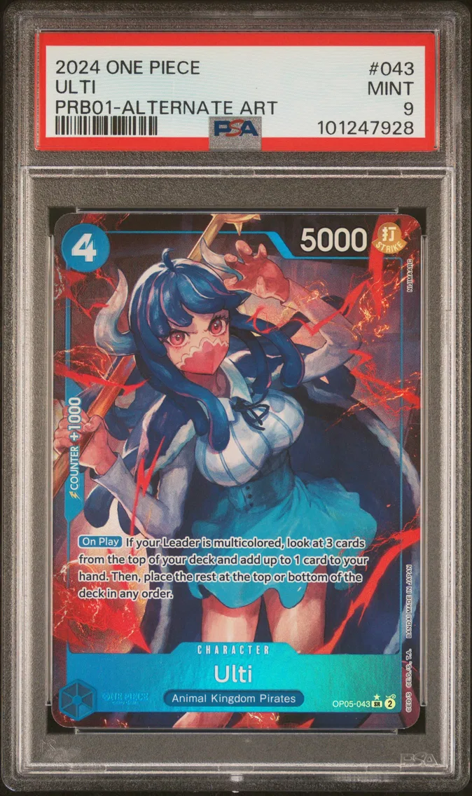 2024 #043 Ulti PSA 9 One Piece PRB01-Premium Booster -One Piece Card the Best-