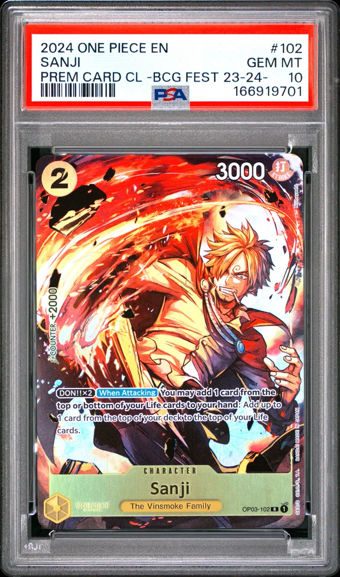 2024 #102 Sanji PSA 10 One Piece Premium Card Collection -Bandai Card Games Fest 23-24 Edition-