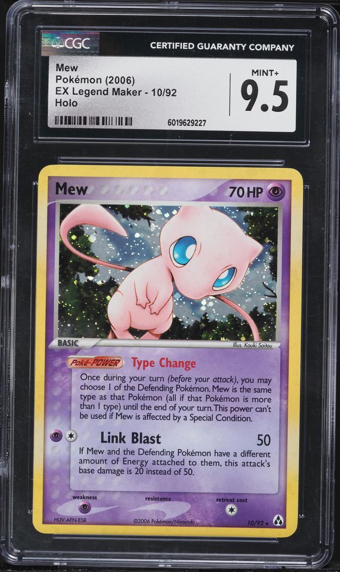 2006 #10 Mew CGC 9.5 EX Legend Maker - English Pokemon