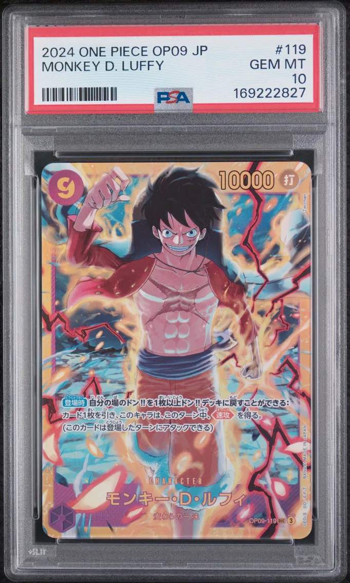 2024 #119 Monkey D. Luffy PSA 10 One Piece Japanese OP09-Emperors in the New World