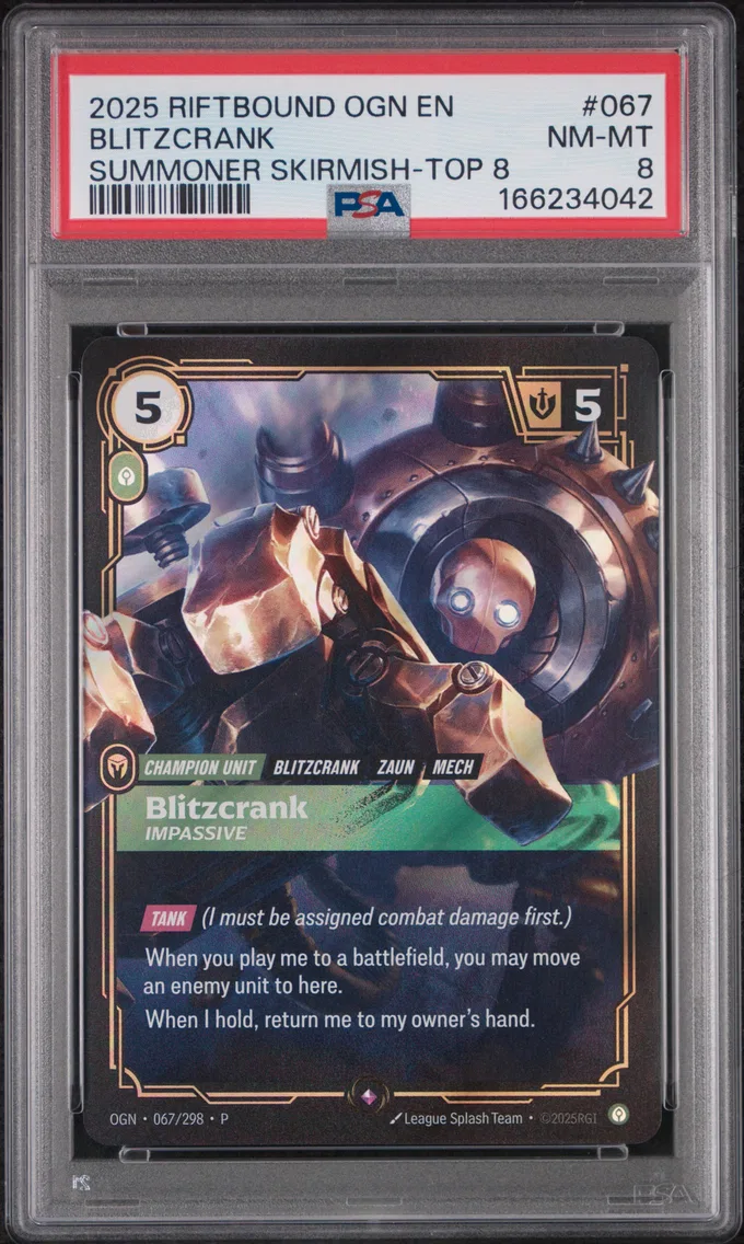 2025 #067 Blitzcrank - Impassive PSA 8 Riftbound: League of Legends Ogn-Origins