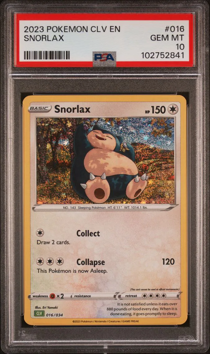 2023 #016 Snorlax PSA 10 CLV-Trading Card Game Classic Venusaur & Lugia EX Deck