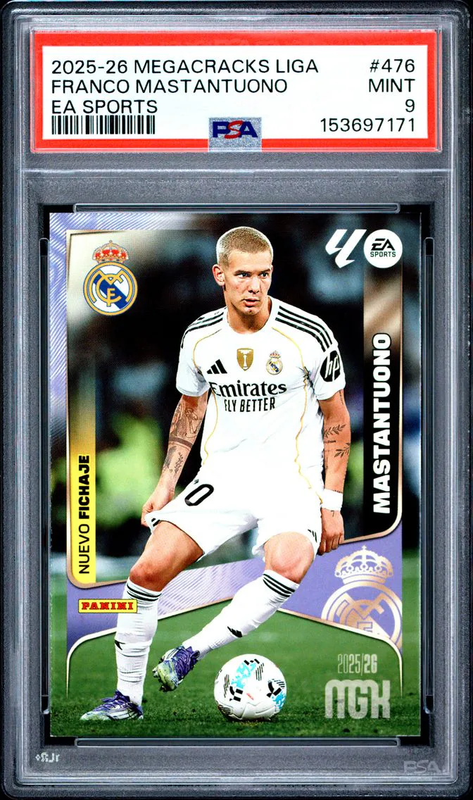 2025 #476 Franco Mastantuono PSA 9 Panini Megacracks Mgk Laliga EA Sports