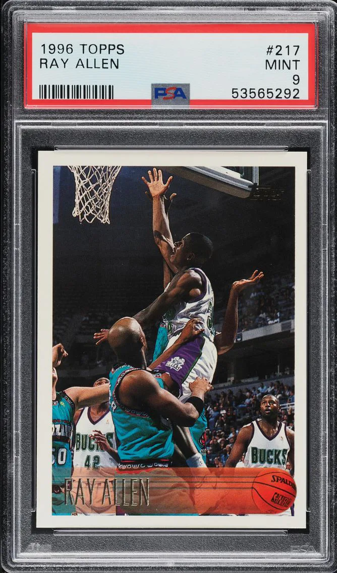 1996 #217 RAY ALLEN ROOKIE PSA 9 TOPPS BASKETBALL